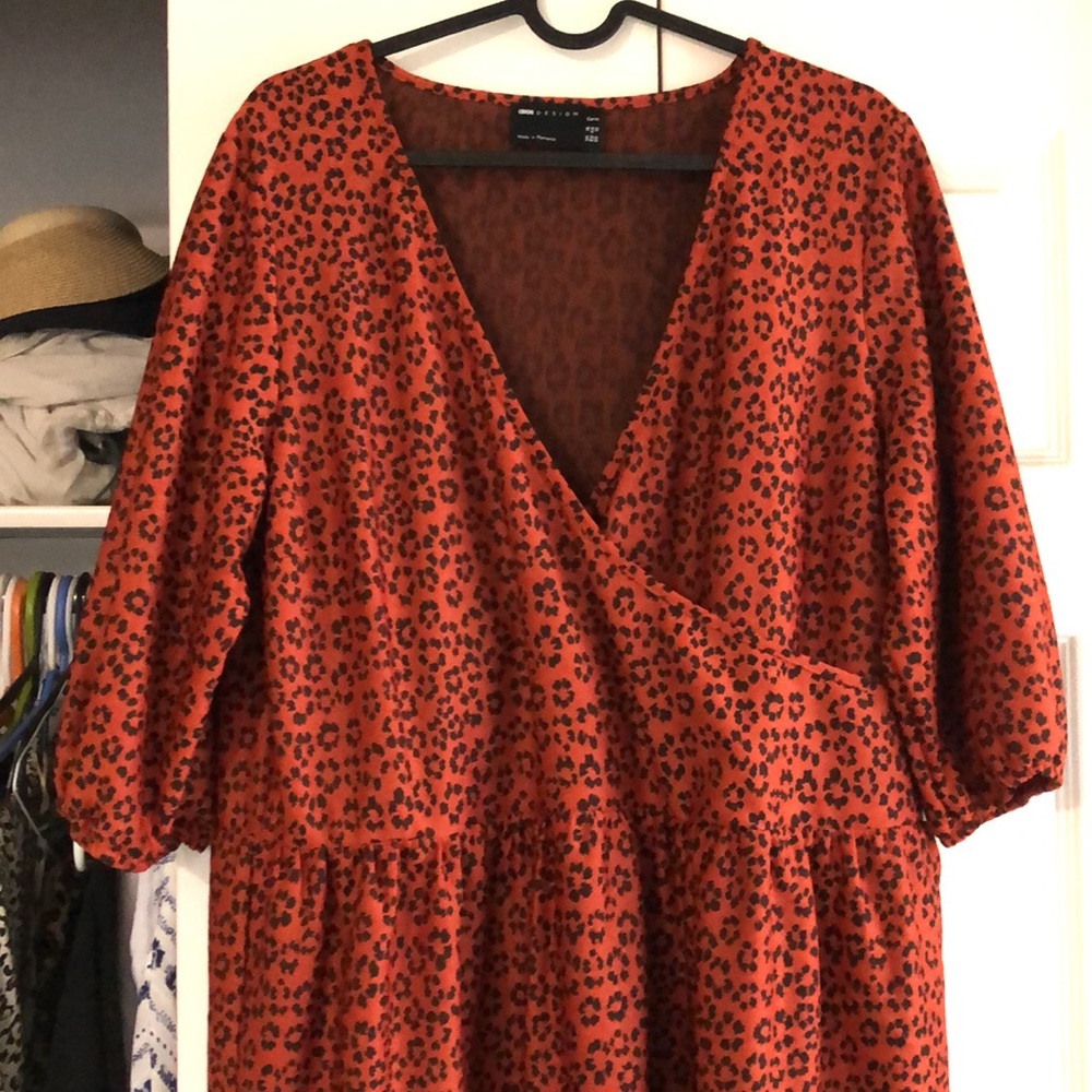 ASOS Curve Wrap Front Midi Dress - Picture 4 of 7